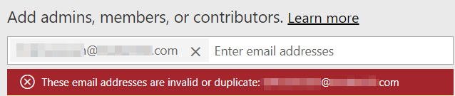 The email address is invalid.