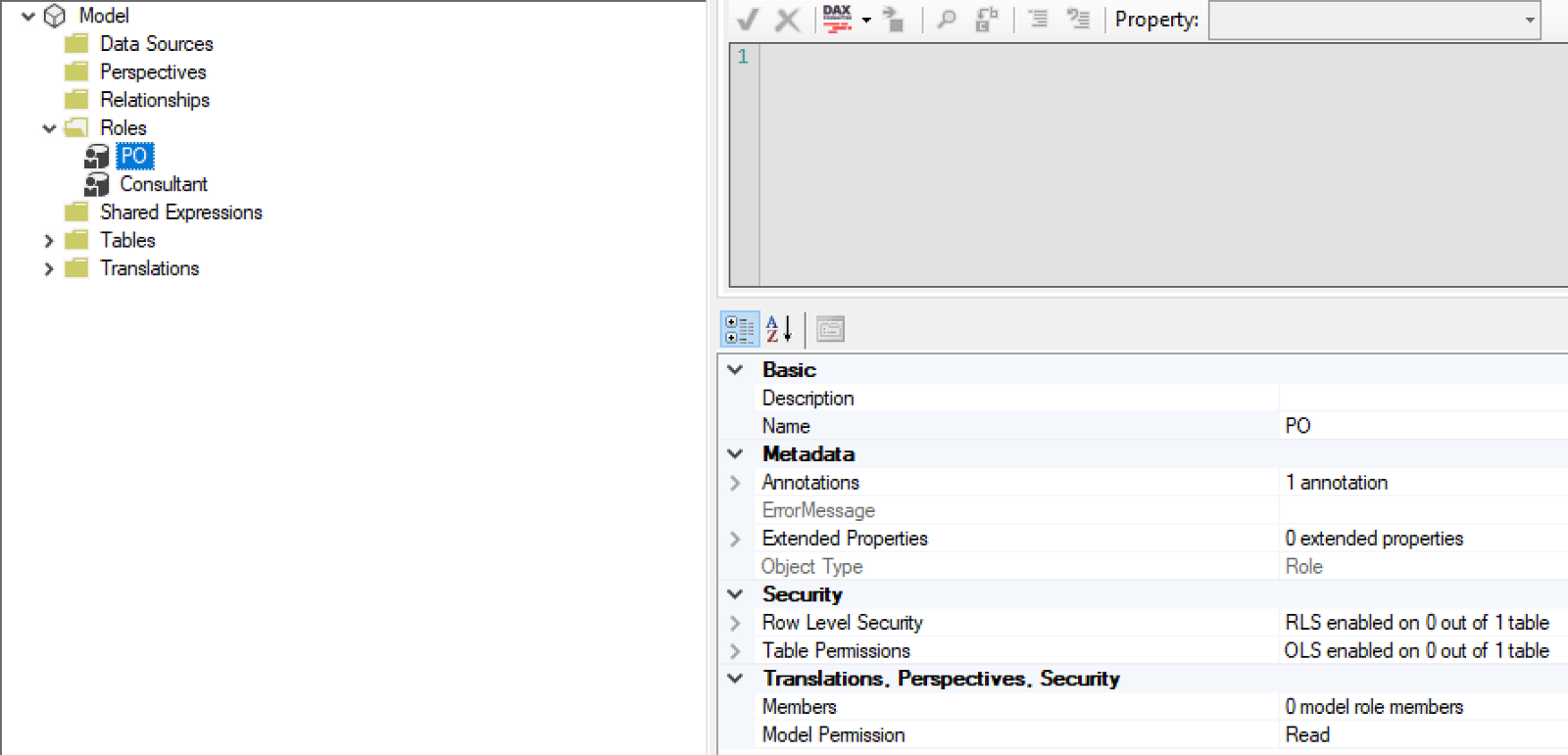 Security settings in Tabular Editor