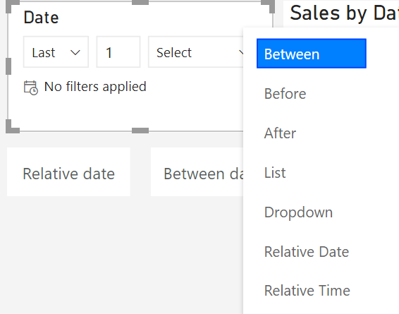 Change slicer to Between state.