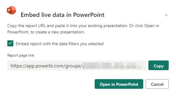 Embed pop-up in Power BI