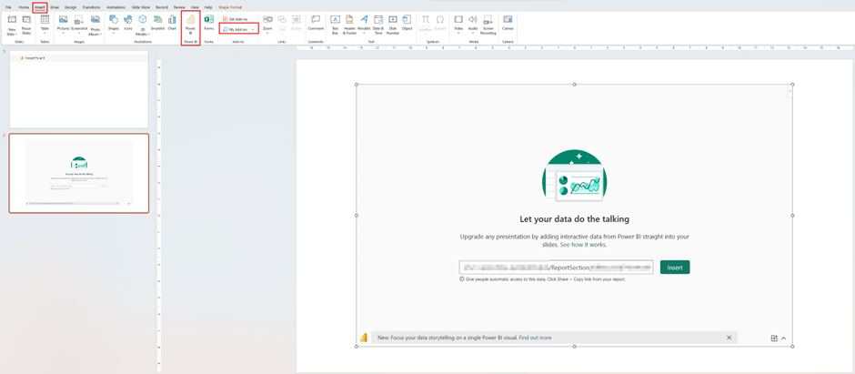 Copy the link in PowerPoint