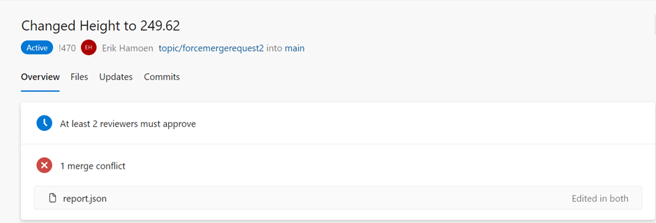 Merge conflict in Git