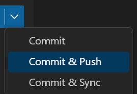 Different kind of Commit options.