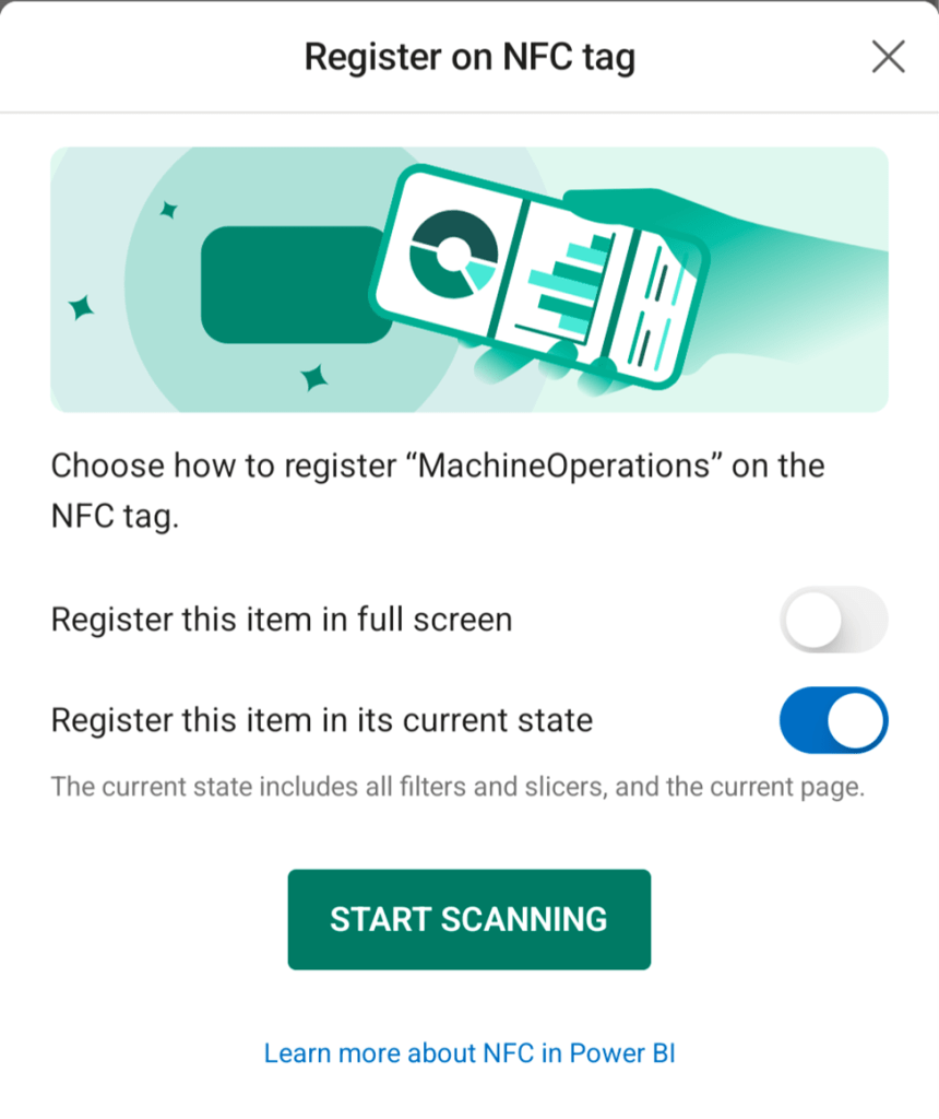 Register the NFC tag